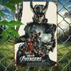 2D Плоский, Металлическая настенная картина Marvel Avengers - Классический 2D плоский дизайн, 20x30см, Идеально для гостиной, спальни, офиса или игровой комнаты