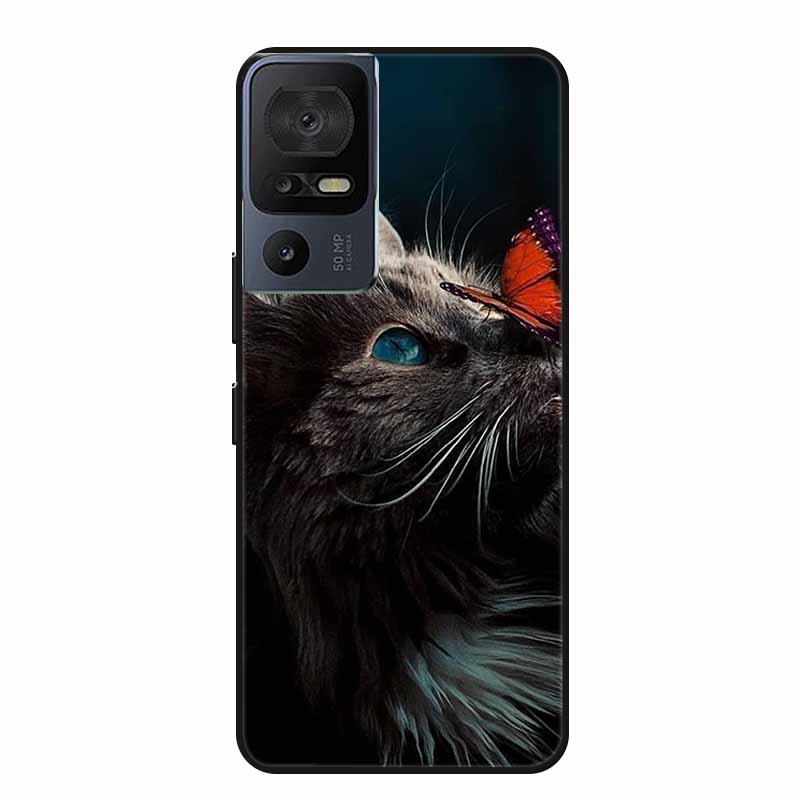 Чехол для телефона TCL 40 SE 40SE Coque Черный Силиконовый Мягкий Задний Чехол-Крышка Для TCL 40 SE Чехол Funda Для TCL40SE Capa 6.75" Оболочка