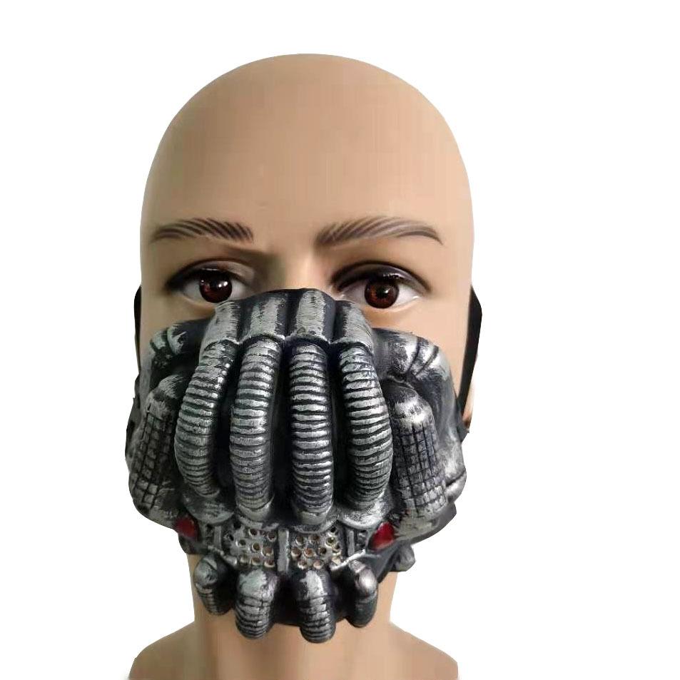 Bain latex mask PVC Helmet The Rise of the Dark Knight3 Bat headgear, Halloween costume prop