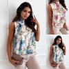 Women's Printed Sleeveless Strapless Vest Top Summer Ladies Casual Vacation Shirt T-shirt