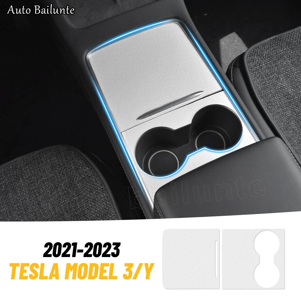 For Tesla Model 3 Model Y 2022 2023 Car Central Control Panel Sticker Car Accessories Interior Protective Leather