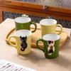 Cartoon Cute Cat Ceramic Mug Creative Office Water Cup Home Breakfast Milk Cup Couple Afternoon Tea Coffee Cup Friend Gift