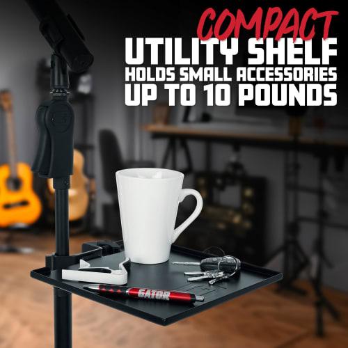 GATOR Frameworks Clamp-On Shelve GFW-SHELF0909, an Accessory Tray for Stands (approximately 229mm X 229mm)