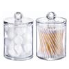 2/4Pcs Cotton Swab Holders Bathroom Storage Boxes with Lid Large Capacity Transparent Design Cotton Ball Floss Jar Containers