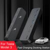 USB-концентратор-шунт для Tesla Model Y Model 3 Аксессуары 21-23 27 Вт Быстрая зарядка Type-C SD Док-станция Расширение