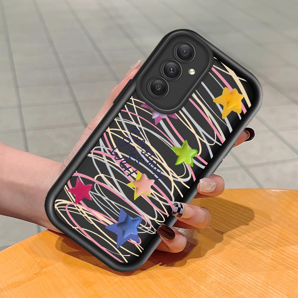 Мягкие силиконовые квадратные лестницы с мультяшным узором, полное покрытие, защита камеры, противоударный чехол для Huawei Honor Xiaomi Redmi Samsung