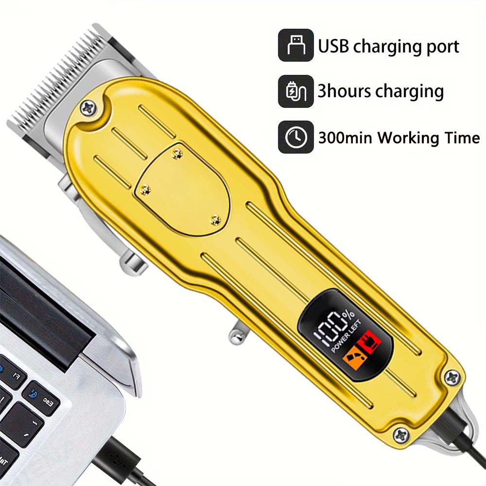Professional Hair Clippers/Hair Trimmer/Beard Shaver for Men - Cordless Barber Clipper Hair Cutting Kit, Haircut Grooming Kit