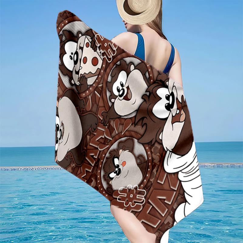 Tasma-nian In Action Beach Towel, Super Soft Microfiber, Gift for Her/Him, Birthday, for Pool, Beach, Travel, Home Decor Fan gifts