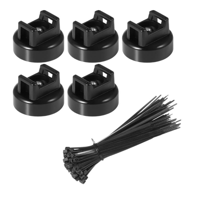 Universal Magnetic Wire Tie Holders Including 22mm Magnets Base and Tie for Indoor Outdoor Cable Management