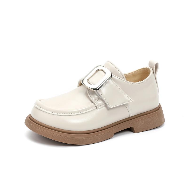 2024 Девочки Кожаные Туфли Британский Стиль Детская Обувь Принцессы Модные Детские Повседневные Школьные Туфли Мэри Джейн Черный Бежевый Универсальный