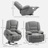 Electric Recliner with Standing Assistance, Massage Chair with Heat Functions, 2 Remote Controls, Soft Foam
