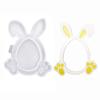 Bunny Eggs Silicone Molds Easter Egg Hanging Pendant Casting Molds Egg Rabbit Ornament Hanging Ring Tag Plaster Cement Mould