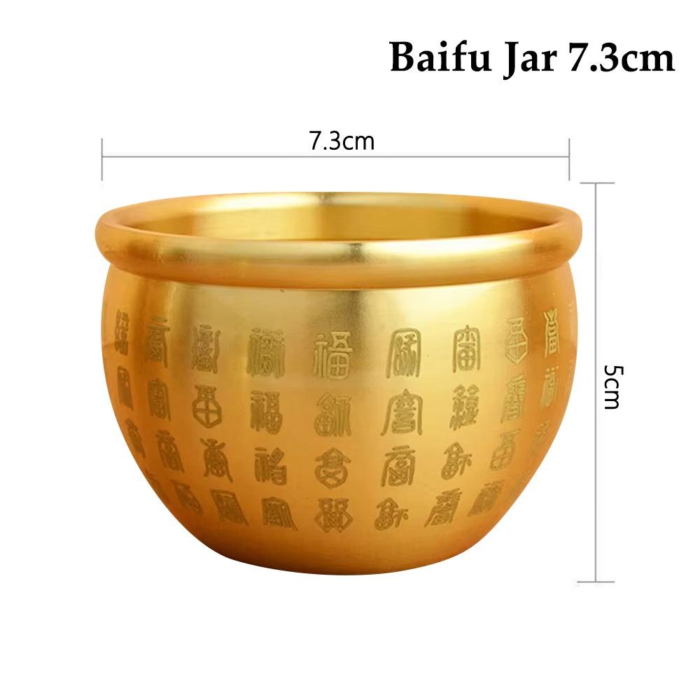 1Pcs 4.5-7cm Pure Brass Cornucopia Wealth Attracting Baifu Jar Cup  Home Decoration Accessories