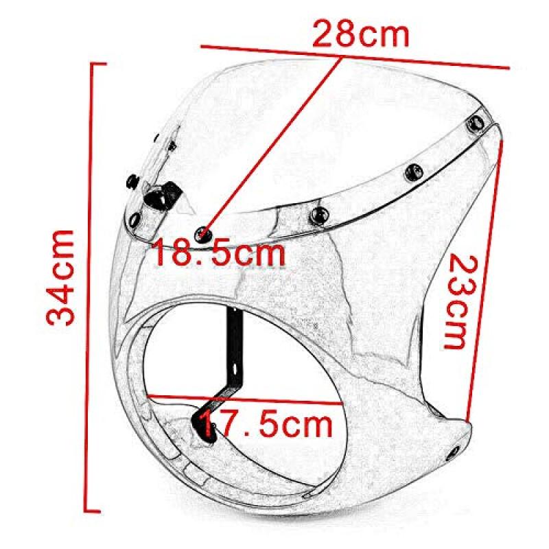 Универсальная 7-дюймовая фара, обтекатель руля, лобовое стекло Cafe Racer для Dyna Sportster 1200 883 FLHT