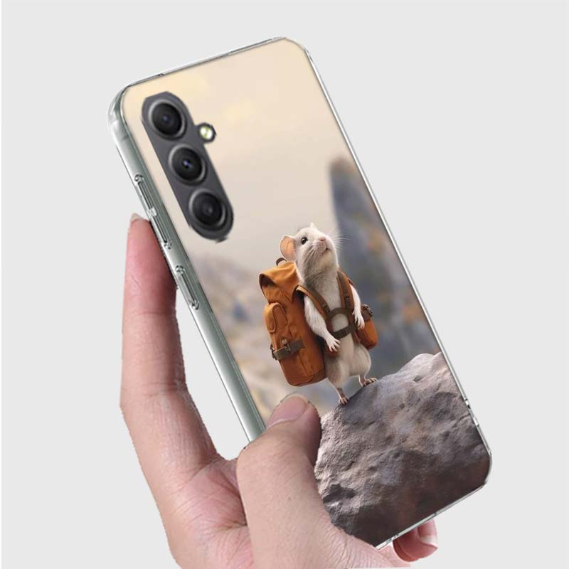 Cute Hamster Phone Case for Samsung A16 A26 A36 A56 A17 A37 A57 A07 A06 A02S A03 A04S A05S Galaxy Note 20 10 A50S A71 A51 A31 A3