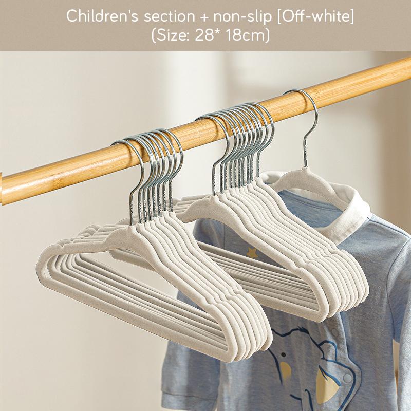 10/20pcs Velvet Hangers Non-Slip Rotin Baby Clothes Hangers Portable Children Closet Organizer Drying Clothes Space Saving