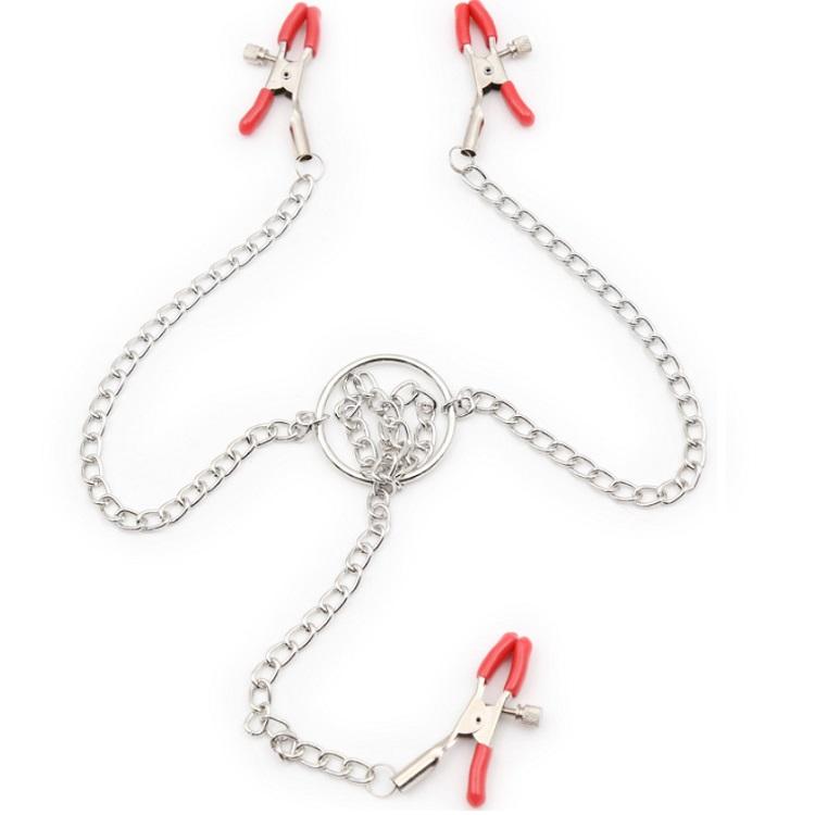 Adjustable Silicone Y Shaped Nipple and Clit Clamps for Women