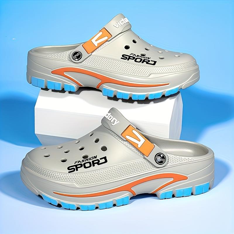 Пещерная обувь для мужчин, Летний модный тренд, Универсальные, На толстой подошве, Нескользящие сандалии для повседневной носки, Дышащая и удобная обувь с отверстиями