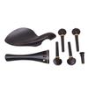 44 Violin Accessory Set Ebony Inlaid Boxwood Full Size Violin Accessories for Music Lover"s Best