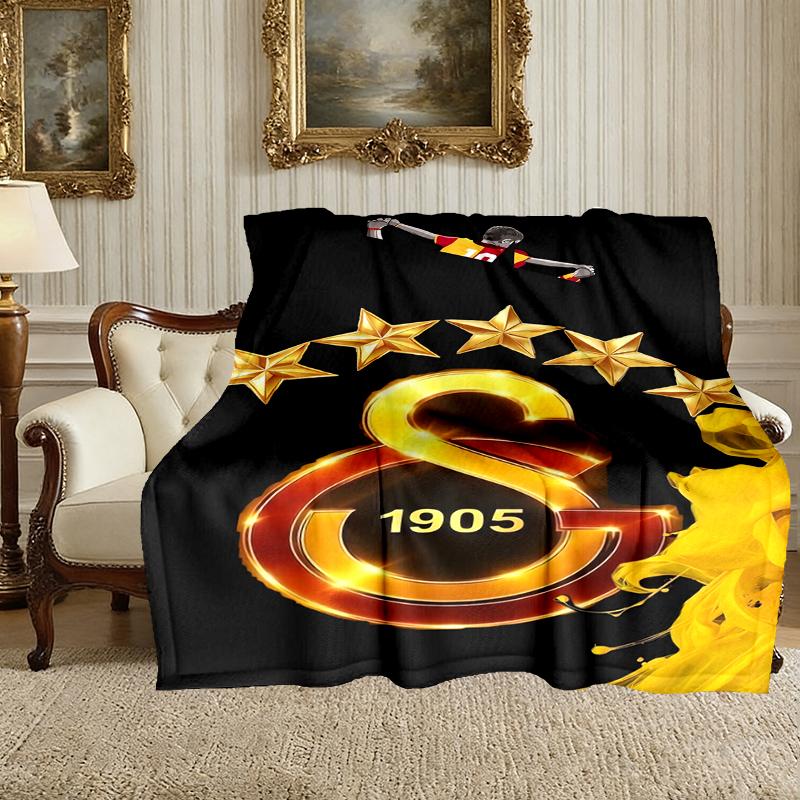 [1pc Galatasaray SK Blanket] All-Season Blanket - Cozy Blanket for Sofa Couch Home Decoration, Digital Printed Nap Blanket