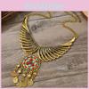 Ethnic Inspired Vintage Coin And Tassel Necklace With Wing Design For Daily