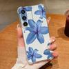Прозрачный чехол для телефона с цветочным узором для Samsung Galaxy S26 S25 S24 S23 Ultra S22 S26 Plus S21 S24 S25 FE Ударопрочный мягкий ТПУ чехол
