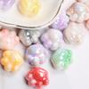Fashion Bracelet Necklace UV Dazzle Two-color Cat Paw Beads 10pcs DIY Jewelry Accessories Acrylic Beaded Material