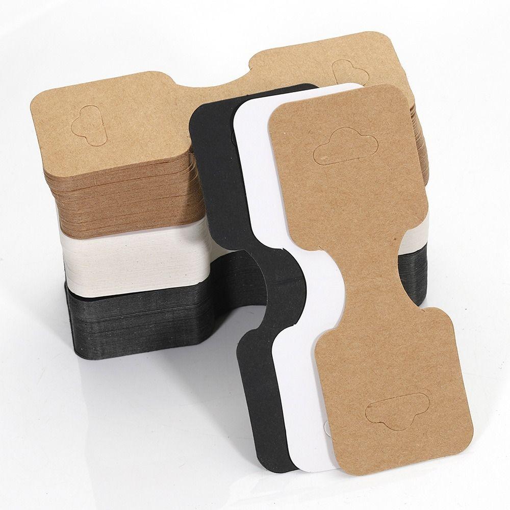 50 шт. Бумажная упаковочная карточка для ювелирных изделий, Аксессуары, Подвесная пустая бирка, Модный держатель для дисплея, Картон