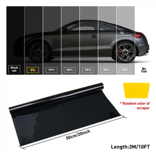 3M Рулон неразрезанный Пленка для тонировки окон 5% пропускания света 20" X 10'Фт Футов Автомобиль Дом Офис Стекло EOA