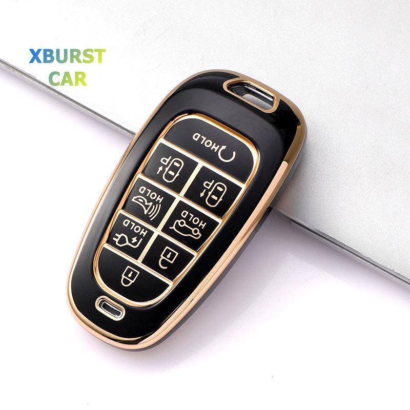 7/8 Buttons TPU Car Key Case Cover for Hyundai Sonata Sel Ev 6 Ev 8 IONIQ 5 NEXO Tucson Sonata 2020 Grandeur 2020 Sonata Limited