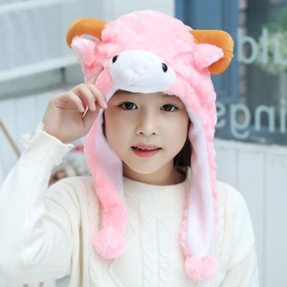 Neck Warmer Plush Moving Hat Animal Animal Hat Headgear Bomber Hat Animal Earflap Hat Christmas