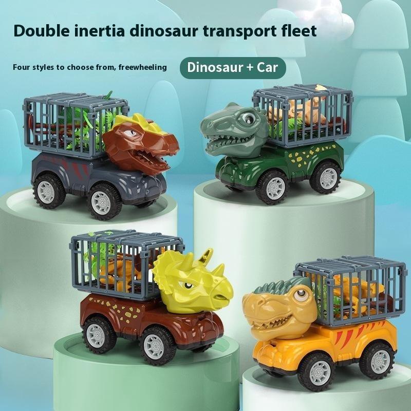 1 Set Transport Truck Toys For Boys Toddlers T-Rex Dinosaur Games Monster Truck Pull Back Dinosaur Truck Toy Car