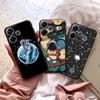Space Astronaut Patterned Soft Silicone Case For Samsung A55 A35 S24 Xiaomi Redmi Note 13 Poco C65 iPhone 15 Camera Shockproof Protective Bumper Cover