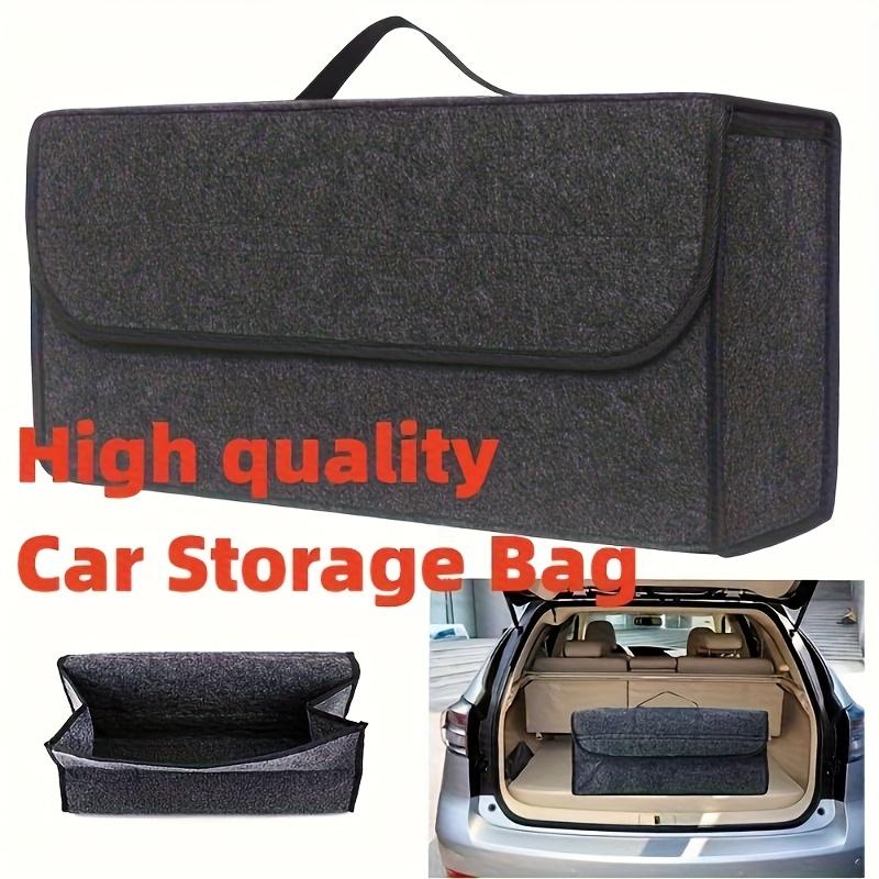 1-piece Car Trunk Organizer, Multi-compartment Foldable Storage Bag with Ergonomic Handle - Durable Interior Accessory for SUVs