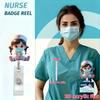 Двусторонний плоский акриловый держатель для бейджа с мультяшными медсестрой и врачом, выдвижной шнурок для бейджа, больничный ID-бейджик и значок на грудь для врачей и медсестер
