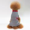 Cotton Striped Dog Pajamas Small To Medium Breeds French Bulldog Sleepwear Casual Winter Pet Apparel