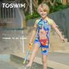 TOSWIM Kids Sunscreen One-Piece Swimsuit