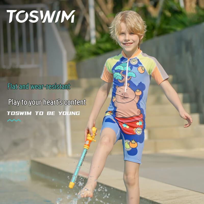 TOSWIM Kids Sunscreen One-Piece Swimsuit