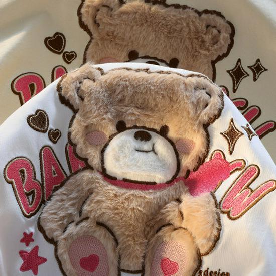 Женская свободная ретро-футболка American Bear - короткий рукав, симпатичный летний топ Niche