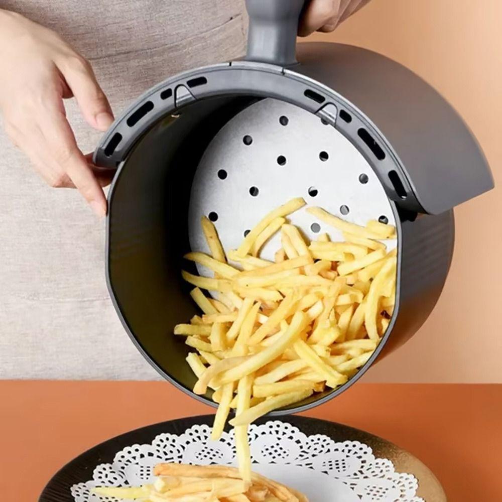 100Pcs Disposable Steamer Liners Square Round Steaming Basket Mat New Air Fryer Paper