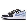 Air Jordan 1 Puppy Fragment Нескользящие износостойкие Низкие винтажные баскетбольные кроссовки Мужские Черно-синие 553558-131(Команда85-)