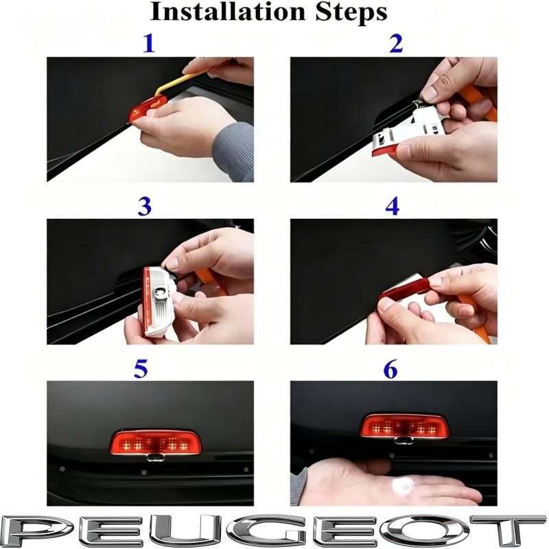 ZDFVU1 2Pcs LED Car Door Projector Logo High Definition Welcome Light For VW GTI Polo Passat B6 Golf MK7 Tiguan Touran Jetta Tire Valve