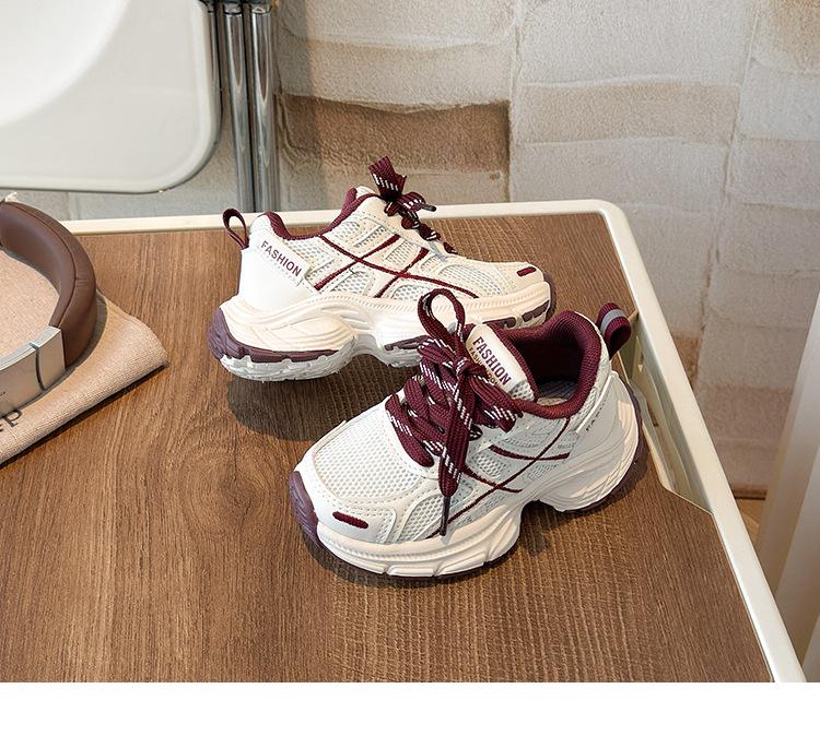 Модные детские кроссовки в корейском стиле, весна 2026: Легкие, удобные спортивные кроссовки для бега для мальчиков и девочек.