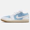 Jordan AJ1 Сине-белые повседневные спортивные кроссовки с джинсовой текстурой