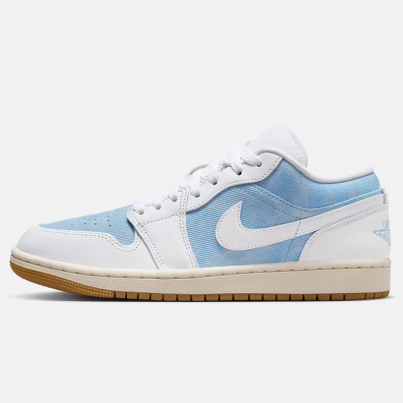Jordan AJ1 Сине-белые повседневные спортивные кроссовки с джинсовой текстурой