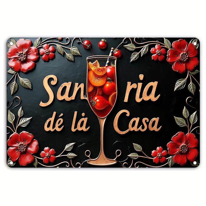 Coffee Fruit Juice Cocktails Tin Sign Art Crafts Tinplate Billboard Decor for Bar Kitchen Home Wall Plate Decor Shabby Plaques