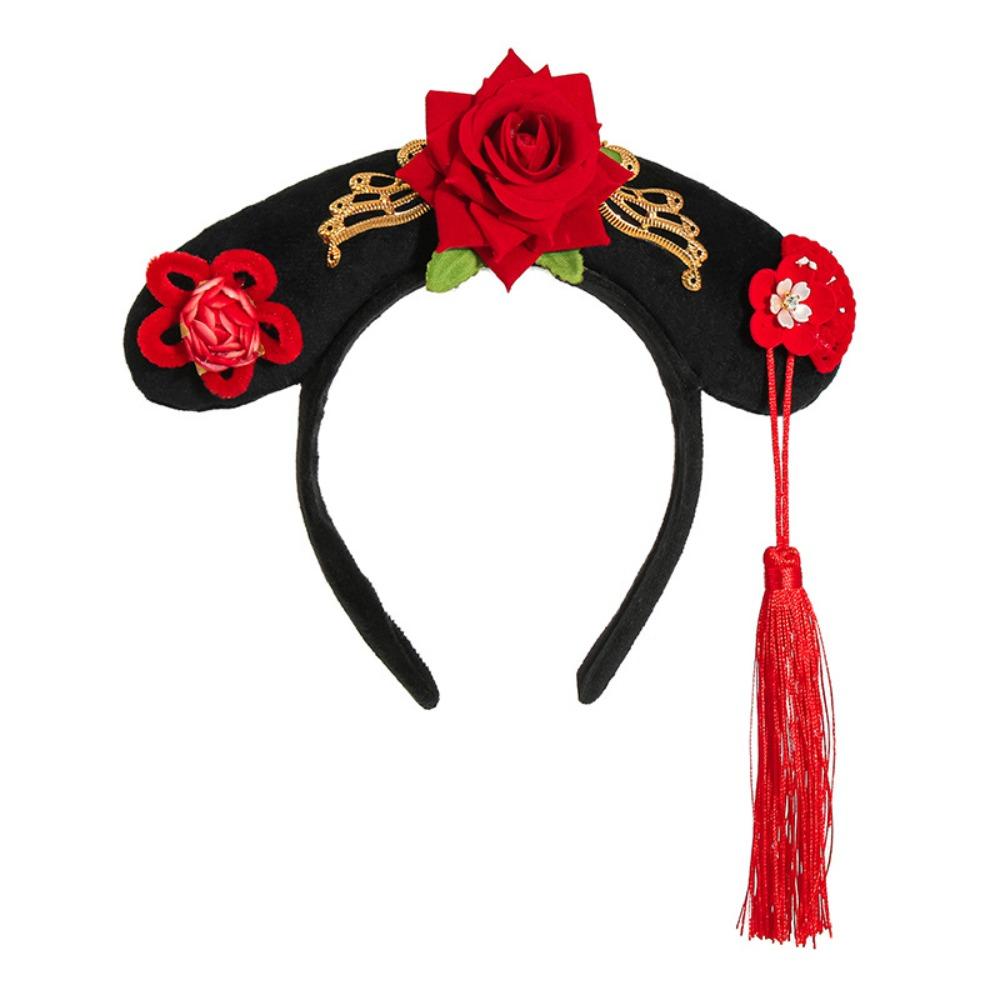 Sweet Chinese Style Hair Hoop Long Tassel Children Hair Bands Performance Props