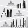 Professional Manicure Set with Portable Case, Nail Clippers, Full Function Kit, High-Quality Steel Pedicure Sets,10, 25 Pcs
