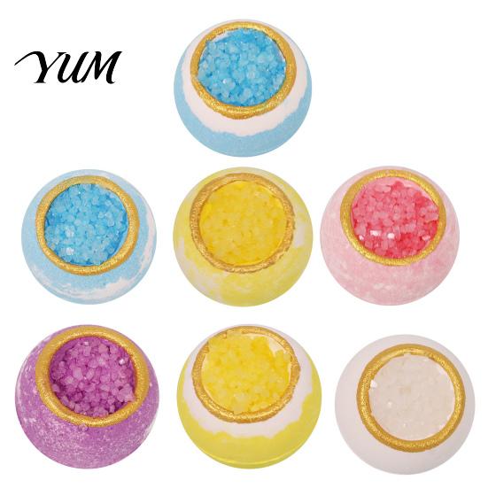 Bathing Accessories 100G Handmade Sea Salt Bath Bombs, Natural Plants Extract Essential Oils Fizzies Ball Ball, Dry Skin Moisturizing Shower for Women
