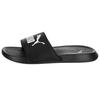 Popcat Shower Comfortable Casual Eva Leather Splicing Non-Slip Slide Sandals Unisex Sandals Black White 360265-10
